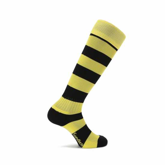 Sondico Футболни Чорапи Football Socks Plus Size Черно/Жълто Мъжки чорапи