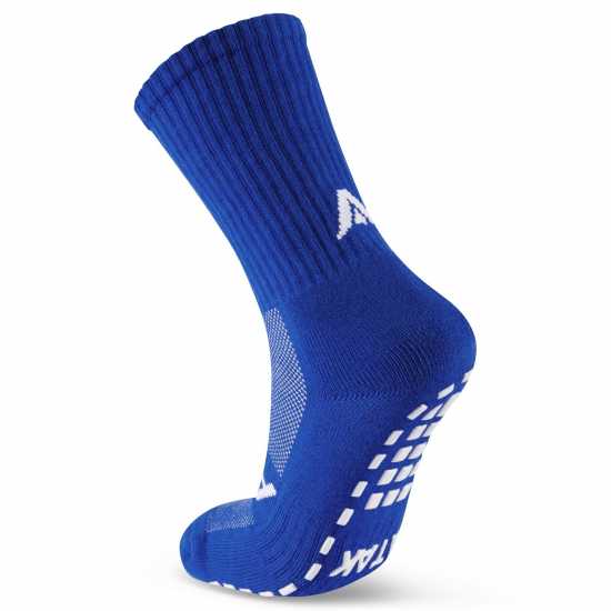 Atak Sports Grip Mid Leg Socks Senior Royal/White 