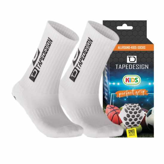 Classic Grip Socks Juniors White 