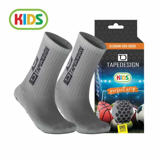 Classic Grip Socks Juniors Light Grey 