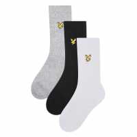 Lyle And Scott 3-Pack Crew Socks Сив/Бял/Черен 