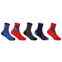 Character Character Crew Sock 5Pk Infant Человекът-паяк Детски чорапи