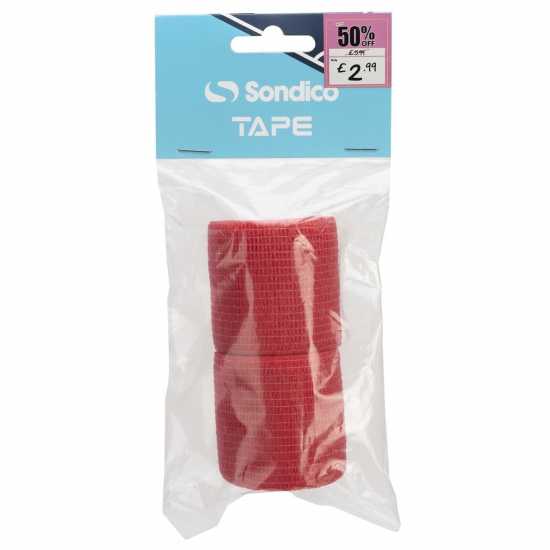 Sondico 2 Pack Sock Tape Senior Червено Футболни кори
