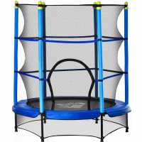 Homcom 5.2Ft Kids Trampoline With Safety Enclosure Blue Градина