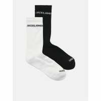 Jack And Jones Men's Basic Crew Socks Черно/Бяло 