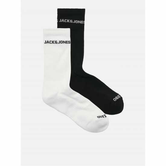 Jack And Jones Men's Basic Crew Socks Черно/Бяло 