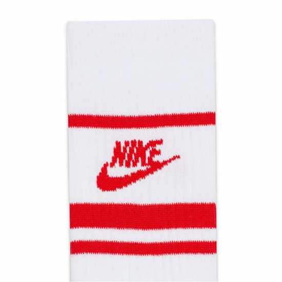 Мъжки чорапи Nike Sportswear Dri-Fit Everyday Essential Crew Socks (3 Pairs) Бяло/Червено Nike Sportswear Dri-Fit Everyday Essential Crew Socks (3 Pairs) Бяло/Червено Мъжки чорапи