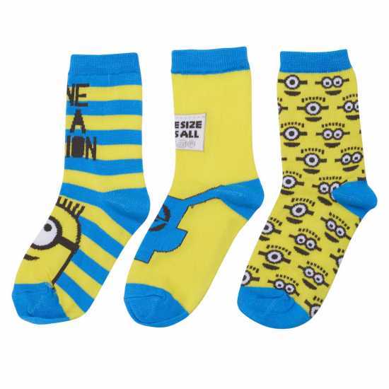 Character Despicable Me Crew Socks Childs Minion Boy - 