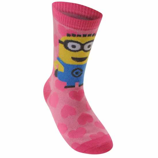 Character Despicable Me Crew Socks Childs Minion Girl 