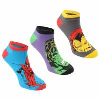 Character Trainer Socks 3 Pack Childrens Marvel Детски чорапи