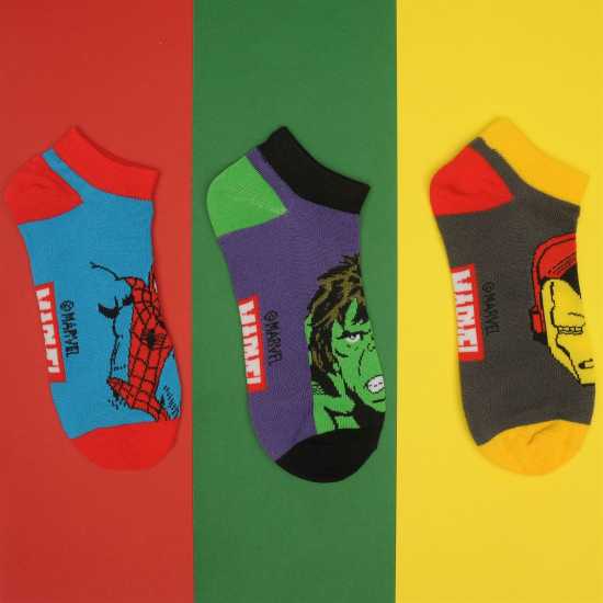 Character Trainer  3 Pk Socks Childrens Marvel Детски чорапи