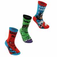 Character Мъжки Чорапи С Ластик 3Бр. 3 Pack Crew Socks Childrens