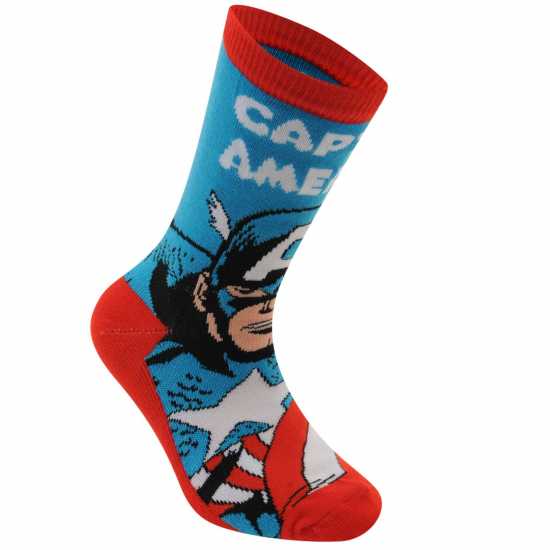 Marvel Мъжки Чорапи С Ластик 3Бр. 3 Pack Crew Socks Childrens  Детски чорапи