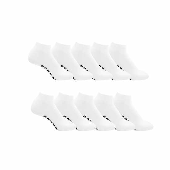 Donnay Trainer 10Pk Socks Ladies Бяло Donnay Trainer 10Pk Socks Ladies Бяло