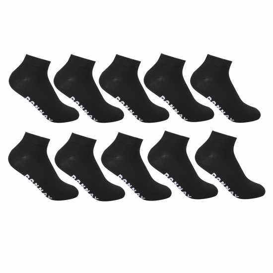 Donnay Trainer 10Pk Socks Ladies Черно Donnay Trainer 10Pk Socks Ladies Черно