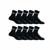 Donnay Ниски Чорапи 10 Pack Quarter Socks Ladies Black Дамски чорапи