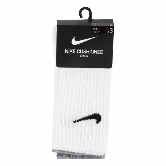 Детски чорапи Nike Basic Crew 3Pk Sock Infants Бяло/Сиво Nike Basic Crew 3Pk Sock Infants Бяло/Сиво Детски чорапи