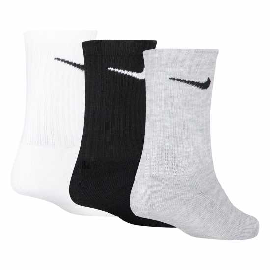 Детски чорапи Nike Basic Crew 3Pk Sock Infants Бяло/Сиво Nike Basic Crew 3Pk Sock Infants Бяло/Сиво Детски чорапи