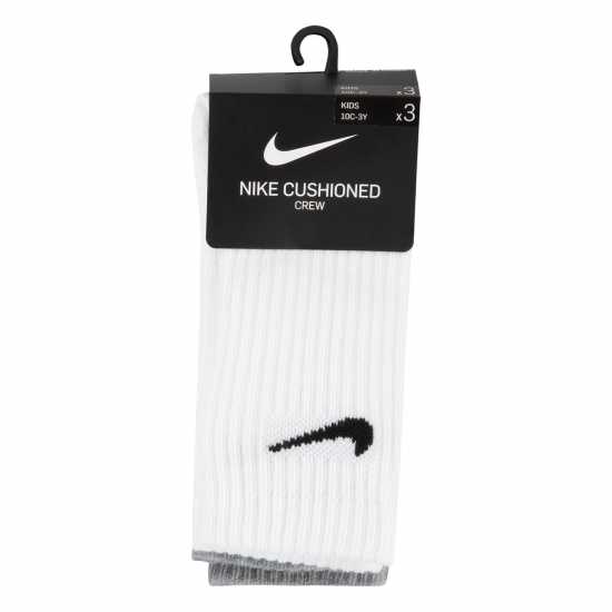Детски чорапи Nike Basic Crew 3Pk Sock Infants Бяло/Сиво Nike Basic Crew 3Pk Sock Infants Бяло/Сиво Детски чорапи