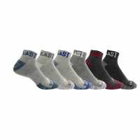 Everlast Qtr 6Pk Socks Mens Grey Мъжки чорапи