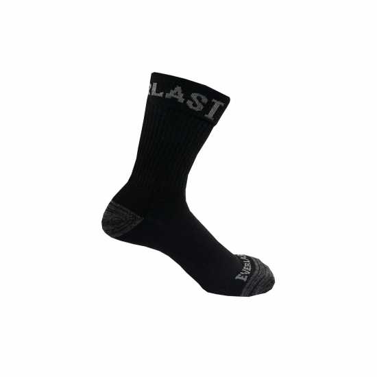 Everlast Crew 6Pk Socks Mens Black Дамски чорапи