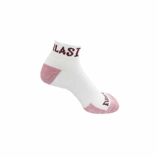 Everlast Qtr 6Pk Socks Ladies White Дамски чорапи