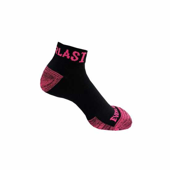 Everlast Qtr 6Pk Socks Ladies Black Дамски чорапи