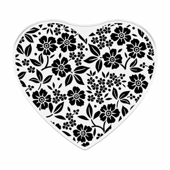 Elegant Floral Heart - Clear Acrylic Stamp