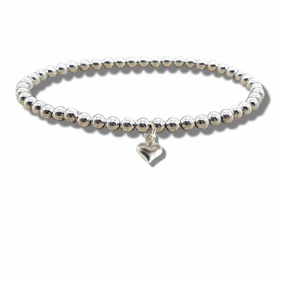 Girls Mini Puff Heart Beaded Bracelet Np-Sbssminhr