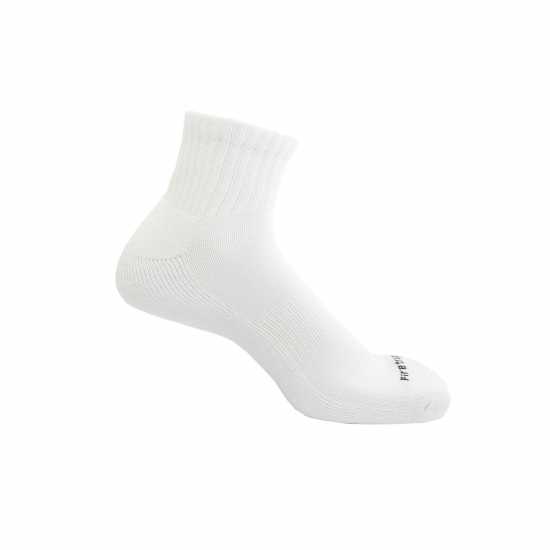Firetrap 6Pk Qtr Sock Mens White Мъжки чорапи