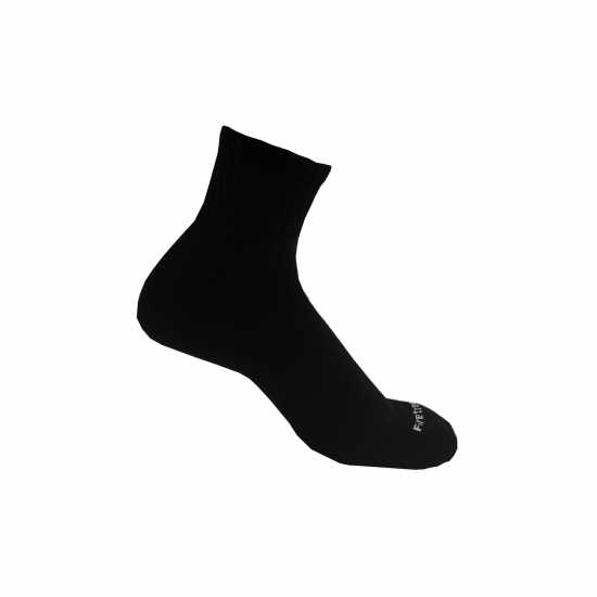 Firetrap 6Pk Qtr Sock Mens Black Мъжки чорапи