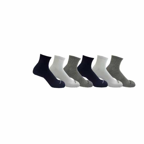 Firetrap 6Pk Qtr Sock Mens Assorted Мъжки чорапи