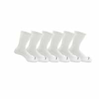 Firetrap 6Pk Crw Sock Mens Бяло Мъжки чорапи