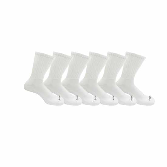 Firetrap 6Pk Crw Sock Mens Бяло Мъжки чорапи