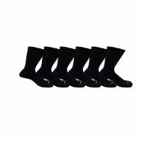 Firetrap 6Pk Crw Sock Mens Black Мъжки чорапи