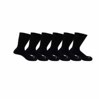 Firetrap 6Pk Crw Sock Mens Черно Мъжки чорапи