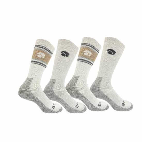 Gelert Мъжки Чорапи 4Pk Crew Socks Mens Бяло Мъжки чорапи