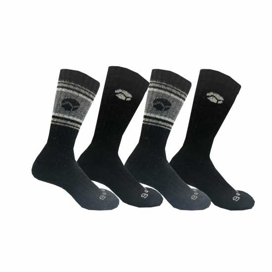 Gelert 4Pk Crw Socks Mens Black Мъжки чорапи