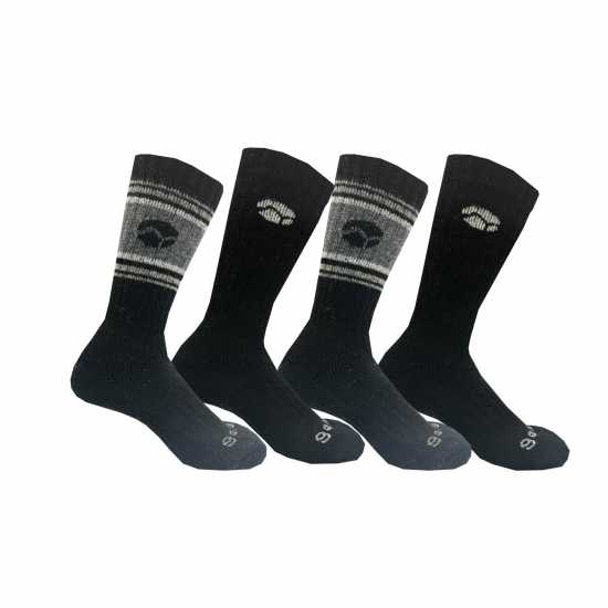Gelert Мъжки Чорапи 4Pk Crew Socks Mens Черно Мъжки чорапи