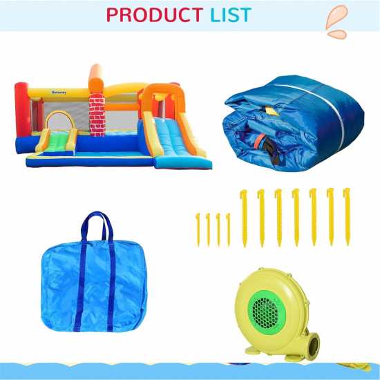 Outsunny 4 In 1 Kids Bouncy Castle Extra Large  Подаръци и играчки