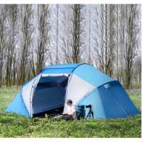 Outsunny 4-6 Man Camping Tent With Two Bedroom Blue Палатки