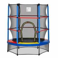 Homcom Kids Indoor Trampoline With Enclosure