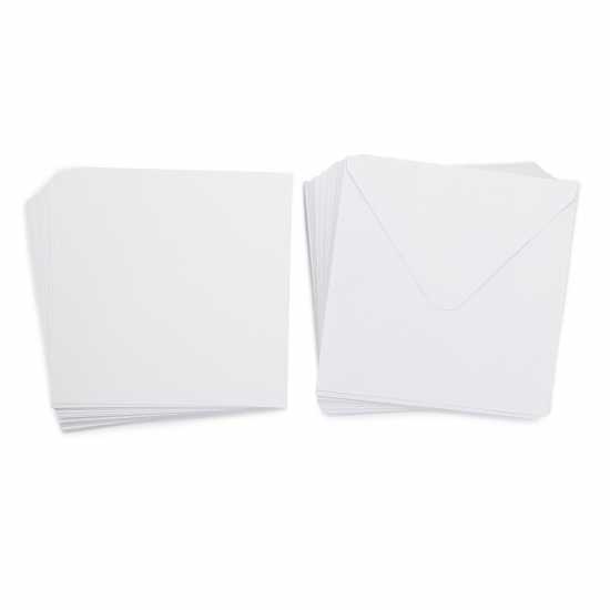 Crafter's Companion - 8x 8 White Card & Envelope