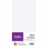 6Inchx 6Inch White Linen Card & Envelopes 100Pc