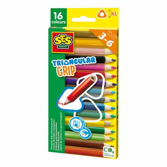 Children's Triangular Grip Thick Colouring Pencils  Подаръци и играчки