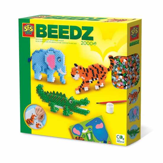 Beedz Safari Animals 2000 Iron-On Beads Mosaic Art  Подаръци и играчки