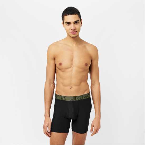 Under Armour 2Pk 6In Tech 2 Mens Boxers Зелено/Черно Under Armour 2Pk 6In Tech 2 Mens Boxers Зелено/Черно