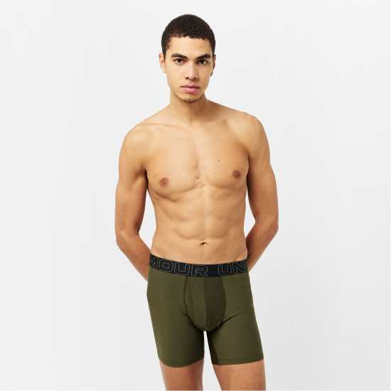 Under Armour 2Pk 6In Tech 2 Mens Boxers Зелено/Черно Under Armour 2Pk 6In Tech 2 Mens Boxers Зелено/Черно