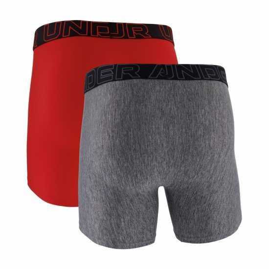 Under Armour 2Pk 6In Tech 2 Mens Boxers Червен/Сив 
