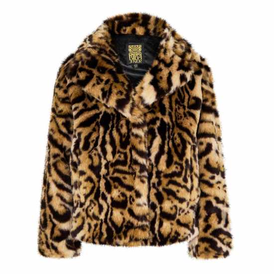 Biba Яке Изкуствена Кожа Junior Girls  Faux Fur Jacket  